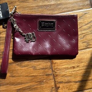 PLAYBOY Maroon Clutch with Charm